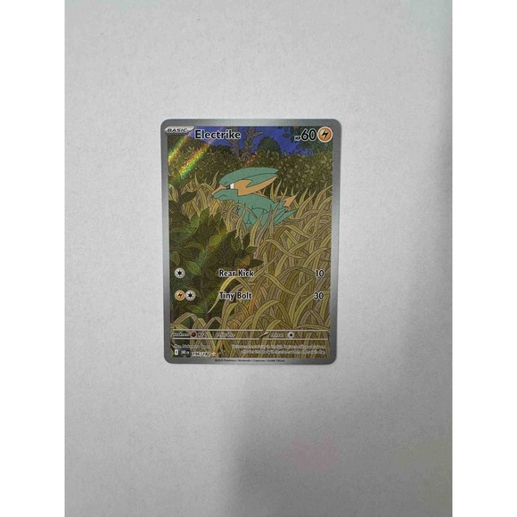 Electrike Pokemon Card‎ Holo Foil Rare Grass Energy Rear Kick Tiny Bolt 196/182 - Picture 1 of 2